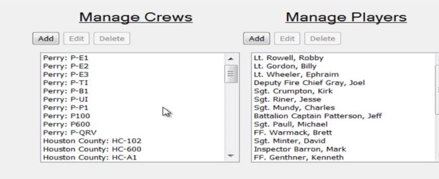 Command Board Crew and Player Module