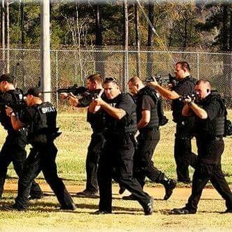 Eufaula SWAT Team Moving in Formation