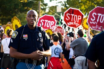  CPD Officer in the crowd at SOA Watch Fort Benning, Georgia